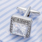 Crystal Cufflinks Party Wedding Suit Shirt Gemelos Men Jewelry Button