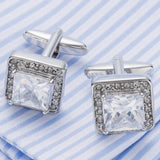 Crystal Cufflinks Party Wedding Suit Shirt Gemelos Men Jewelry Button