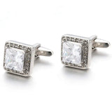 Crystal Cufflinks Party Wedding Suit Shirt Gemelos Men Jewelry Button