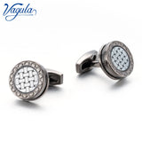 Round Cufflinks Wedding Gift Suit Shirt Buttons Cuff links Top