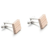 Wood Cufflink Suit Cuff links Brass Gemelos Men Jewelry