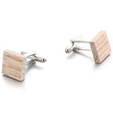 Wood Cufflink Suit Cuff links Brass Gemelos Men Jewelry