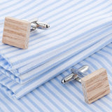Wood Cufflink Suit Cuff links Brass Gemelos Men Jewelry