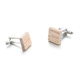 Wood Cufflink Suit Cuff links Brass Gemelos Men Jewelry