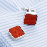 Wood Cufflinks Gemelos Button Wedding Gift