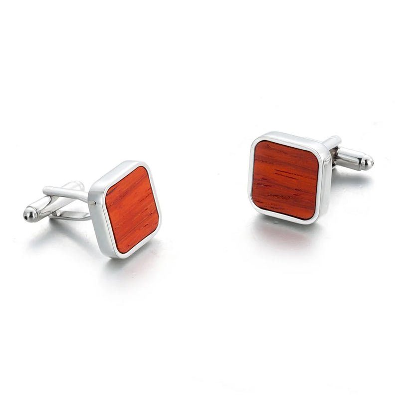 Wood Cufflinks Gemelos Button Wedding Gift