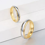 6mm Tungsten Carbide Ring Domed Polished Step Wedding Band