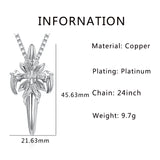 Couple Cross Pendant Necklace Silver