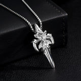 Couple Cross Pendant Necklace Silver