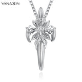 Couple Cross Pendant Necklace Silver