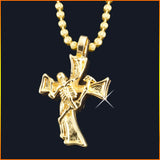 Men's Cross Pendant Brass Necklace Gift For Boyfriend