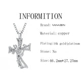 Men's Cross Pendant Brass Necklace Gift For Boyfriend