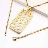 Vintage Statement Pendant Necklace Dog Tags Men CZ Jewelry Hip-hop Necklaces