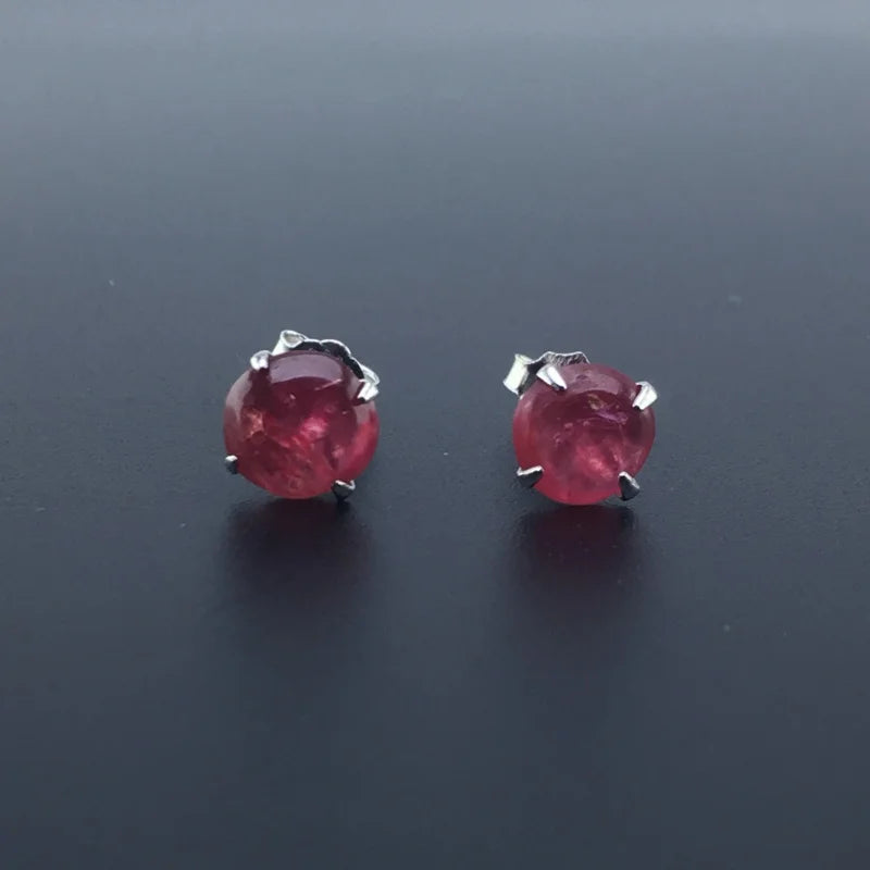 Natural Spinel Earrings Sterling 925 Silver Fine Jewelry Women Lady