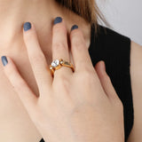 Sparkle Crystal Vintage Ring Jewelry Gift Bague Femme