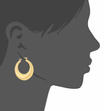 Classic Hollow Stainless Steel Hoop Earrings for Women