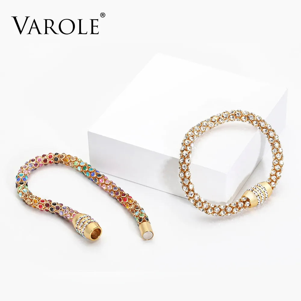 Colorful Crystal Mesh Chain Bracelet Women's Jewelry