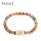 Colorful Crystal Mesh Chain Bracelet Women's Jewelry