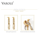 Corn Chain Drop&Dangle Earrings For Women Long Stainless Steel Earings