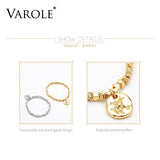 Crushed Golden Block Bracelet Women's Jewelry