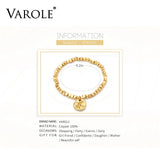 Crushed Golden Block Bracelet Women's Jewelry