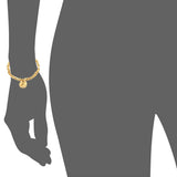 Crushed Golden Block Bracelet Women's Jewelry