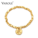 Crushed Golden Block Bracelet Women's Jewelry