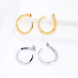 Curved Shape Piercing Hoop Earring For Women Brincos Earrings
