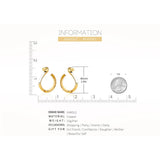 Curved Shape Piercing Hoop Earring For Women Brincos Earrings
