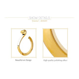 Curved Shape Piercing Hoop Earring For Women Brincos Earrings