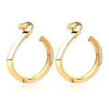 Curved Shape Piercing Hoop Earring For Women Brincos Earrings