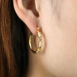 Crystal Hoop Earrings Circle Earrings For Women Jewelry Gift