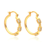Crystal Hoop Earrings Circle Earrings For Women Jewelry Gift