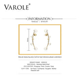 Silver Mismatched Cuff Earrings for Women