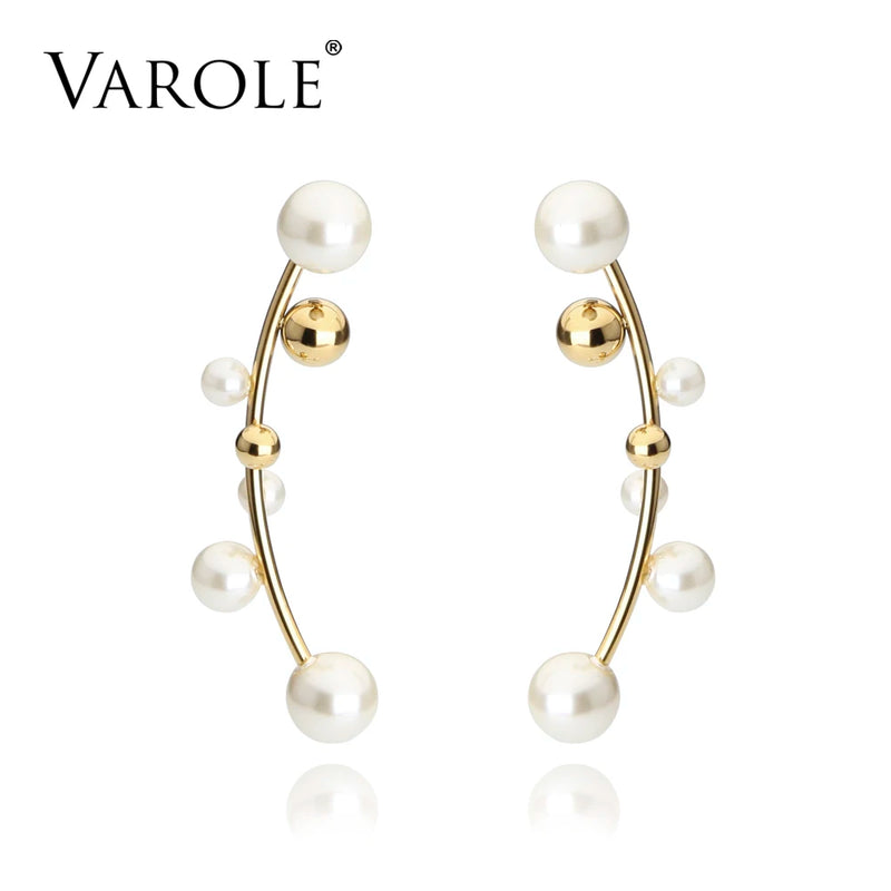 Silver Mismatched Cuff Earrings for Women