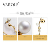 Silver Mismatched Cuff Earrings for Women