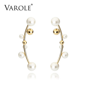 Silver Mismatched Cuff Earrings for Women