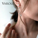 Silver Mismatched Cuff Earrings for Women