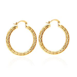 Geometric Hollow Out Circle Hoop Earrings for Women