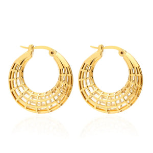 Geometric Hollow Out Circle Hoop Earrings for Women