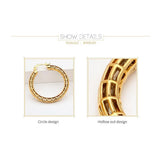 Geometric Hollow Out Circle Hoop Earrings for Women