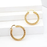Geometric Hollow Out Circle Hoop Earrings for Women