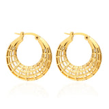 Geometric Hollow Out Circle Hoop Earrings for Women
