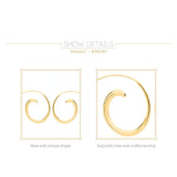 Graceful Curve Hoop Earrings For Women Long Earings Jewelry Lady Oorbellen