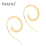 Graceful Curve Hoop Earrings For Women Long Earings Jewelry Lady Oorbellen