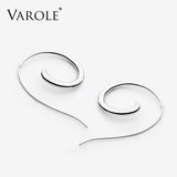 Graceful Curve Hoop Earrings For Women Long Earings Jewelry Lady Oorbellen