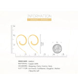 Graceful Curve Hoop Earrings For Women Long Earings Jewelry Lady Oorbellen