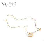 Pearl & Ball Choker Necklace Stainless Steel Women Chocker