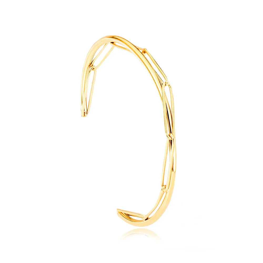 Minimalist Line Chain Cuff Bracelets for Women