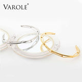 Minimalist Line Chain Cuff Bracelets for Women